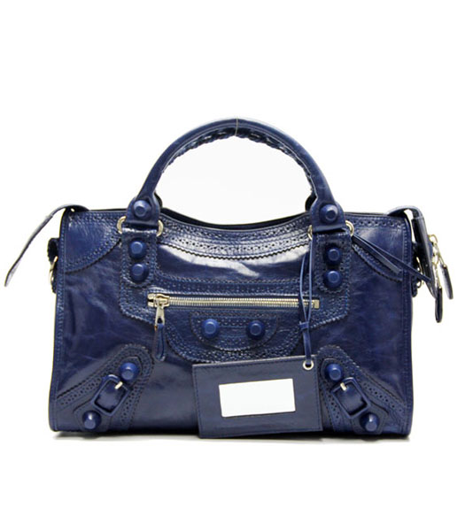 Balenciaga Covered Giant City Bag Dark Blue